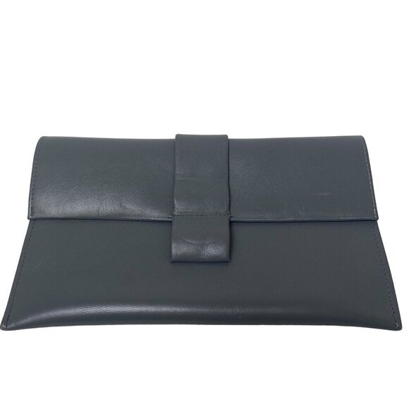 Heidi Sturgess Clutch Bag Gray Leather - Picture 1 of 11